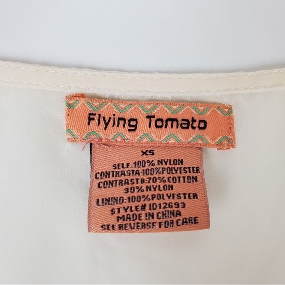 Flying Tomato Ivory Embroidered Crochet Dress - Picture 5 of 7